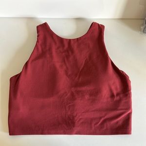 Athleta crop tank, dark red/ maroon
